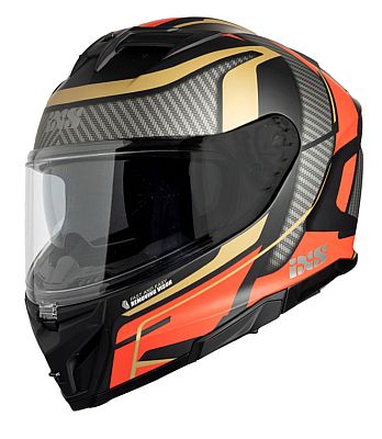 IXS 912 SV 2.0 Blade, Integralhelm - Matt Schwarz/Rot/Grau/Gold - M von IXS