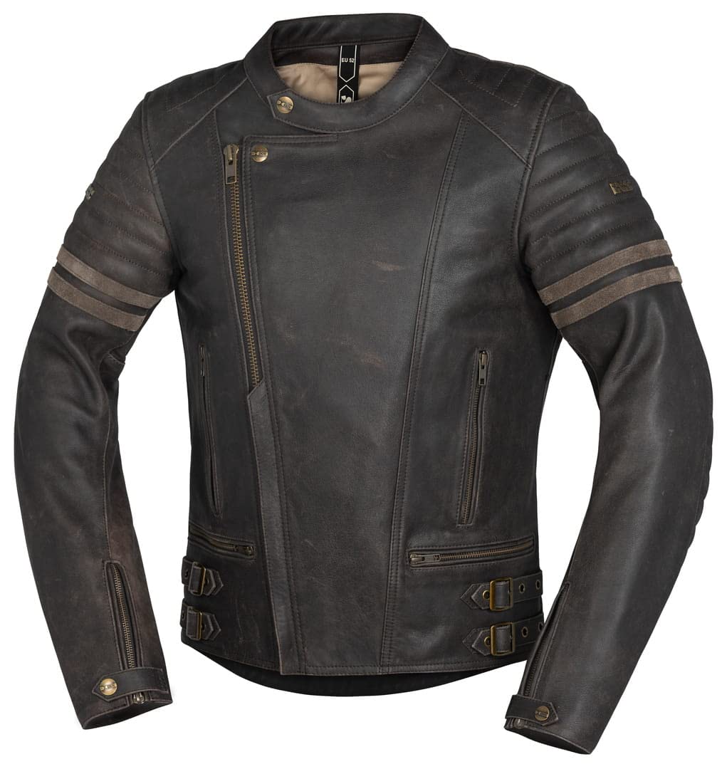 IXS Andy Motorrad Lederjacke, braun, 52 von IXS