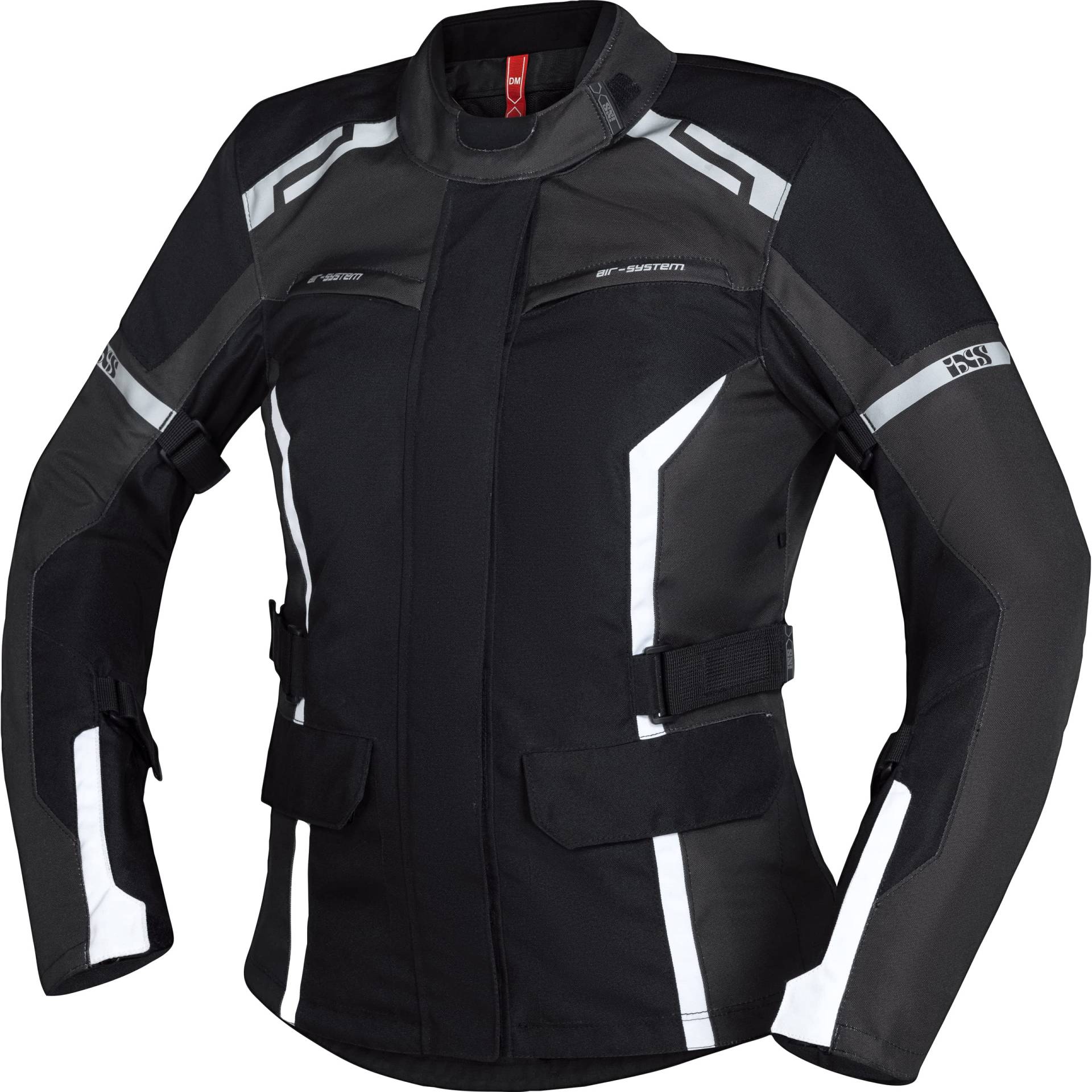 IXS Evans-ST 2.0 wasserdichte Damen Touring Motorrad Textiljacke, schwarz/grau/weiß, XL von IXS