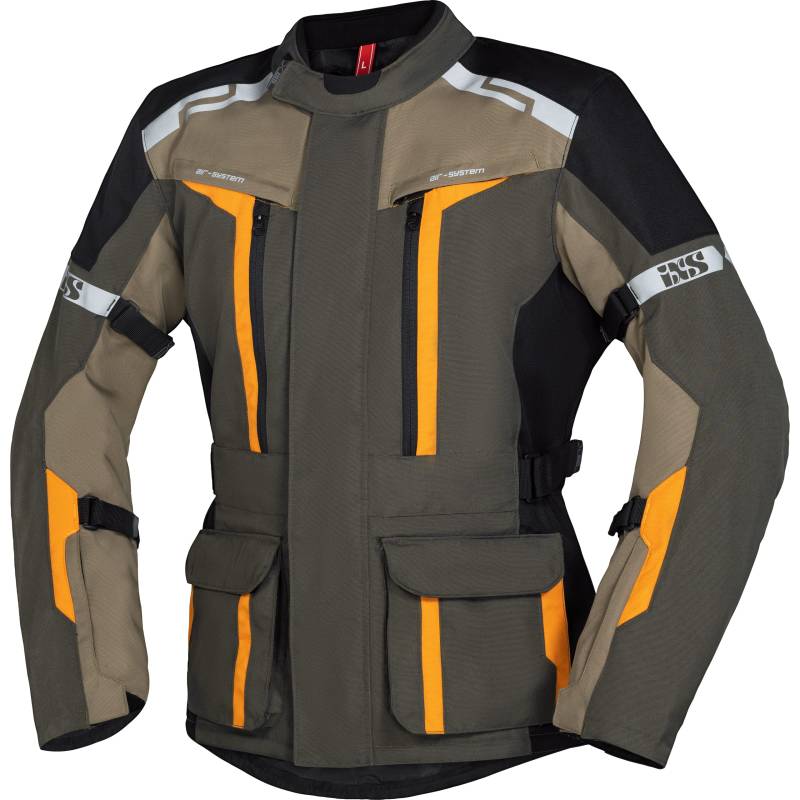 IXS Evans-ST 2.0 wasserdichte Touren Motorrad Textiljacke, oliv, 2XL von IXS