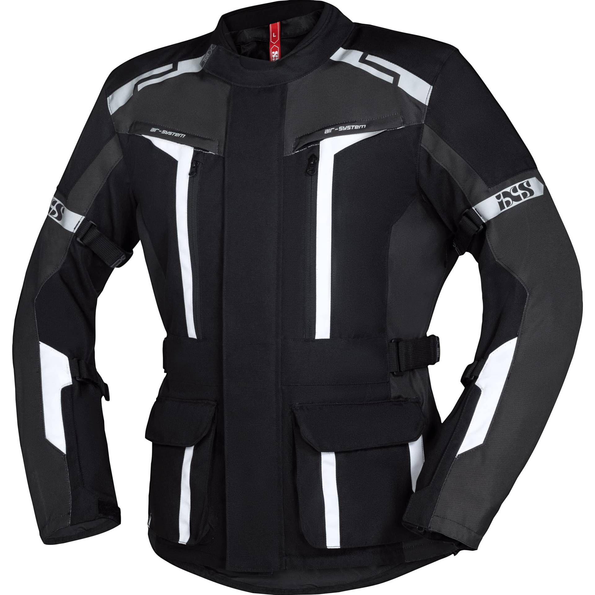 IXS Evans-ST 2.0 wasserdichte Touren Motorrad Textiljacke, schwarz/grau/weiß, 3XL von IXS