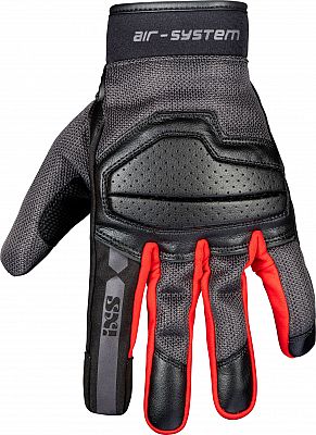 IXS Evo-Air, Handschuhe - Schwarz/Dunkelgrau/Rot - 3XL von IXS