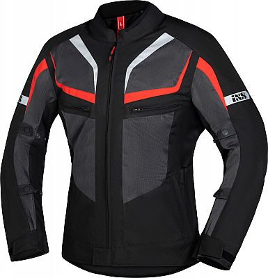 IXS Gerona-Air 1.0, Textiljacke - Schwarz/Grau/Rot - 5XL von IXS