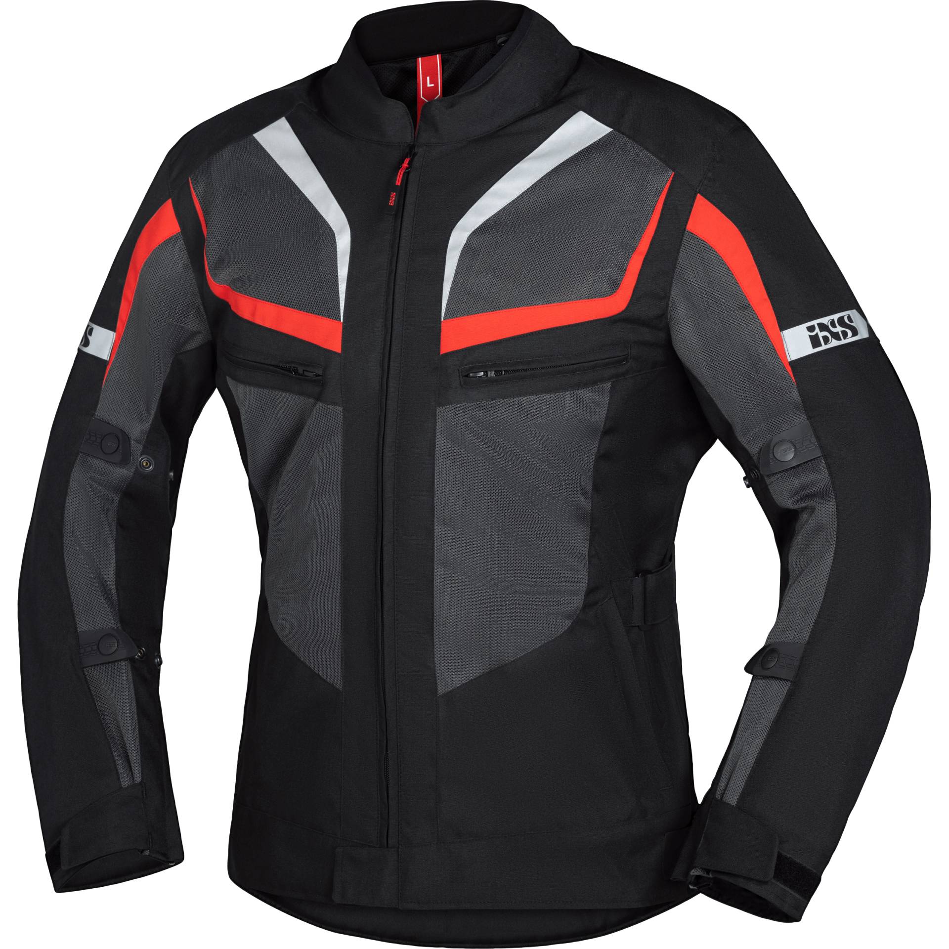 IXS Gerona-Air 1.0 Tour Textiljacke schwarz/grau/rot 5XL Herren von IXS