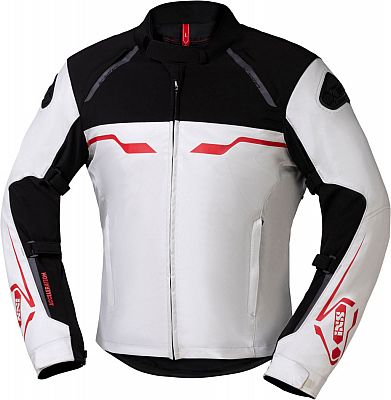 IXS Hexalon-ST, Textiljacke wasserdicht - Weiß/Schwarz/Rot - M von IXS