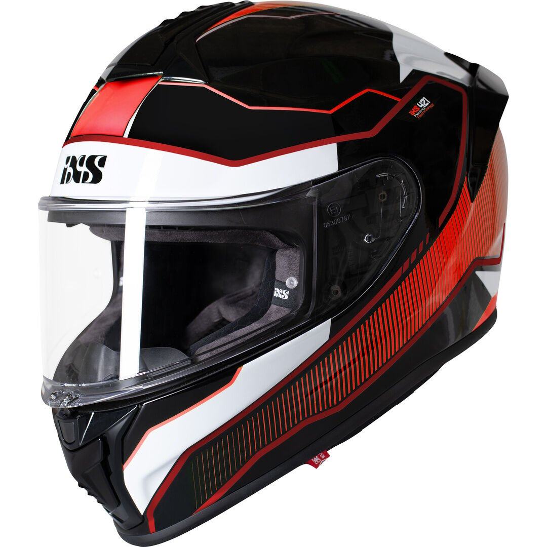 IXS Integralhelm iXS421 FG 2.1 schwraz/weiß/neonrot XL von IXS