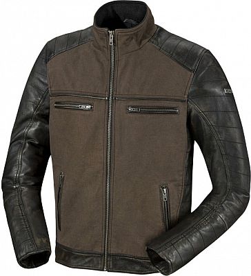 IXS Jimmy, Leder-Textiljacke - Dunkelgrün/Schwarz - 52 von IXS