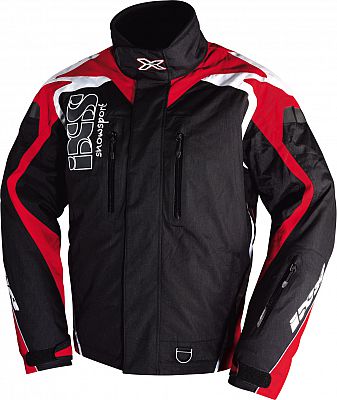 IXS Kobuk, Textiljacke wasserdicht - Schwarz/Rot/Weiß - L von IXS