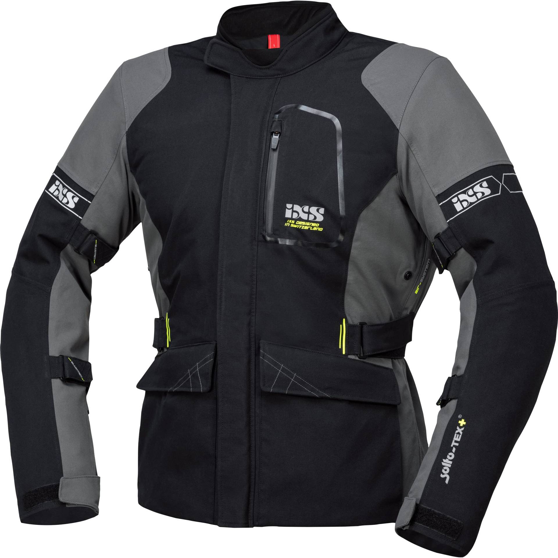 IXS Laminat ST-Plus Motorrad Textiljacke, schwarz/grau, XL von IXS