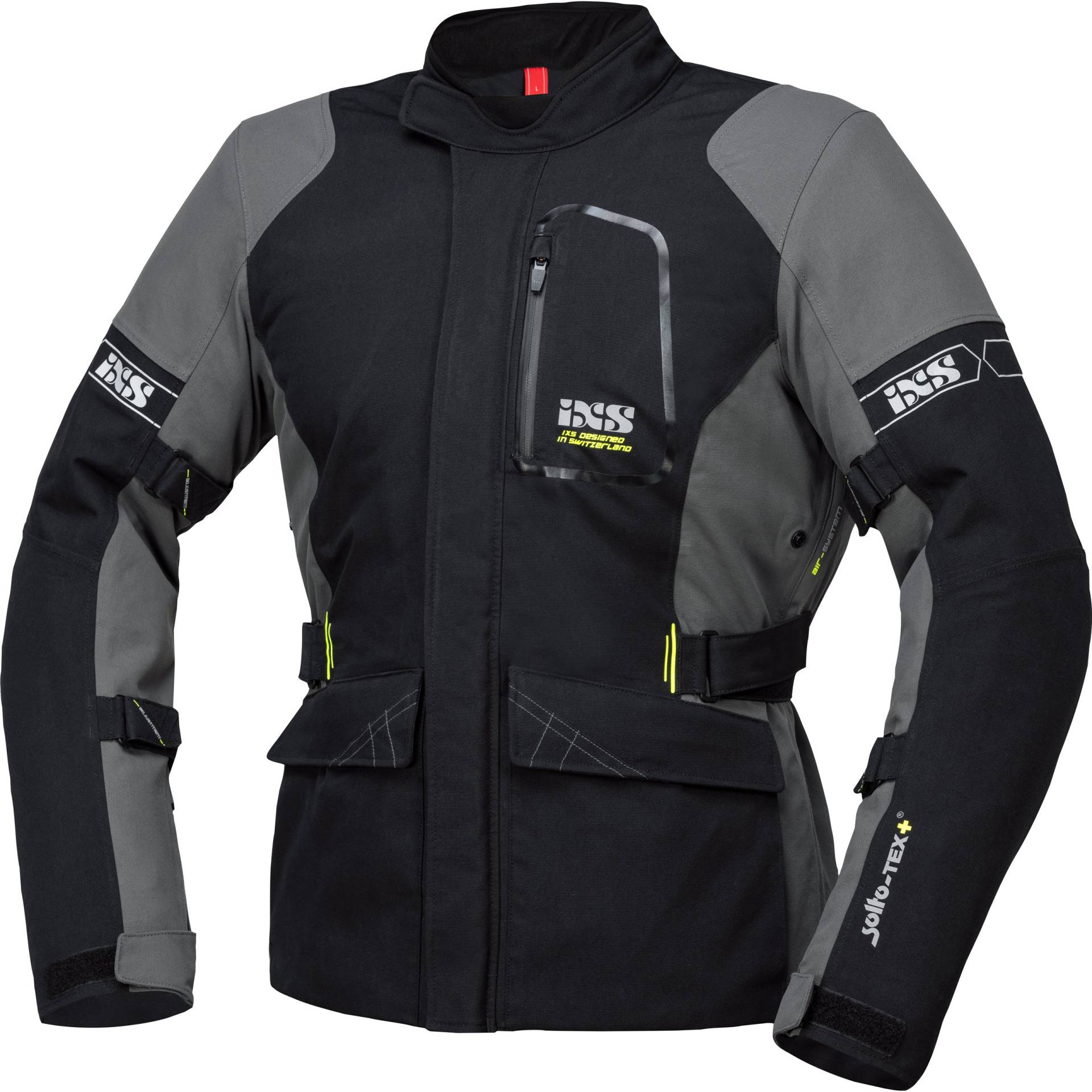 IXS Laminat-ST-Plus Tour Textiljacke schwarz/grau 3XL (kurz) Herren von IXS