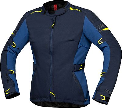 IXS Lane ST-Plus, Textiljacke wasserdicht Damen - Dunkelblau/Blau/Gelb - M von IXS