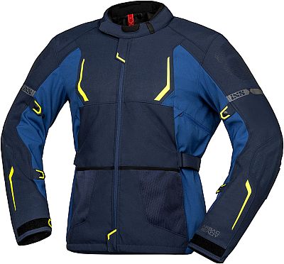 IXS Lennox-ST, Textiljacke wasserdicht - Dunkelblau/Blau/Gelb - XL von IXS