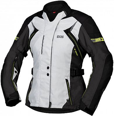 IXS Liz-ST, Textiljacke wasserdicht Damen - Grau/Schwarz/Gelb - M von IXS