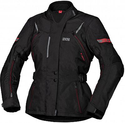 IXS Liz-ST, Textiljacke wasserdicht Damen - Schwarz/Rot - S von IXS