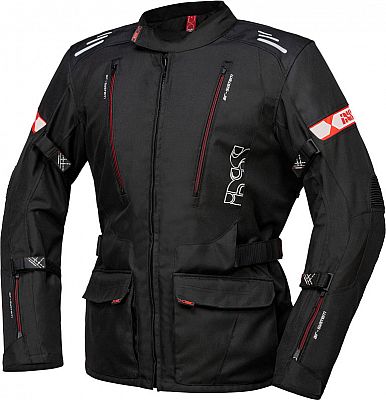 IXS Lorin ST, Textiljacke wasserdicht - Schwarz/Rot - 4XL von IXS