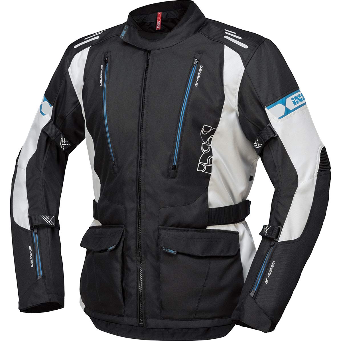 IXS Lorin-ST Motorrad Textiljacke, schwarz/grau/blau, 5XL von IXS