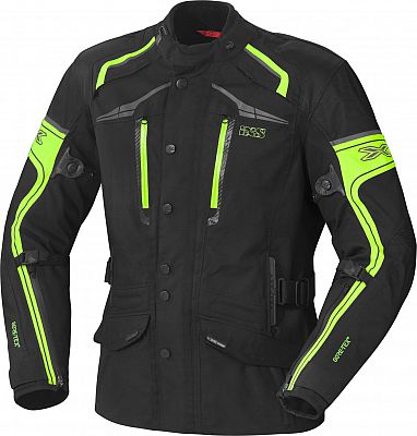 IXS Montgomery, Textiljacke Gore-Tex Damen - Schwarz/Neon-Gelb - S von IXS