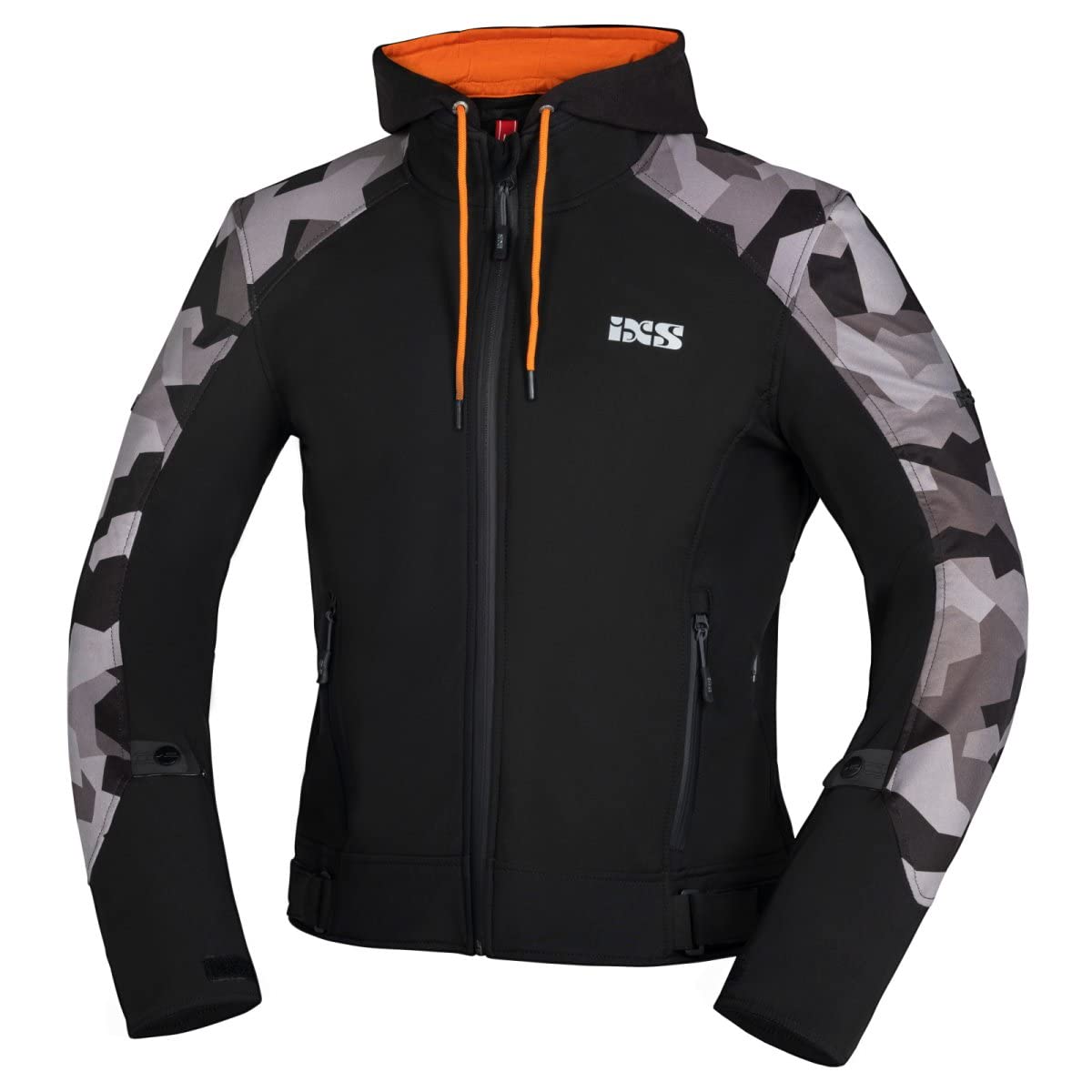 IXS Moto Camo Motorrad Zip Hoodie, schwarz/camouflage, L von IXS