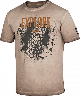 IXS Never Stop Exploring, T-Shirt - Beige/Grau - M von IXS