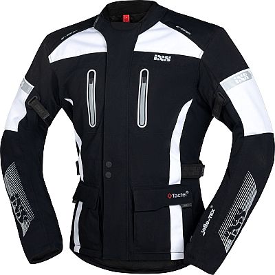 IXS Pacora-ST, Textiljacke wasserdicht - Schwarz/Weiß - XL von IXS