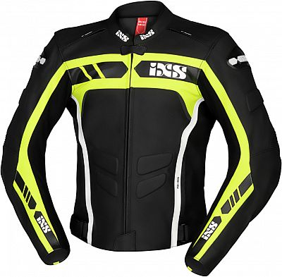 IXS RS-600 1.0, Lederjacke - Schwarz/Gelb/Weiß - 54 von IXS