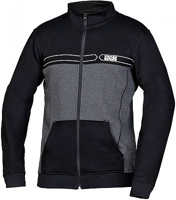 IXS Team Zip-Sweat 1.0, Textiljacke - Schwarz/Grau - M von IXS