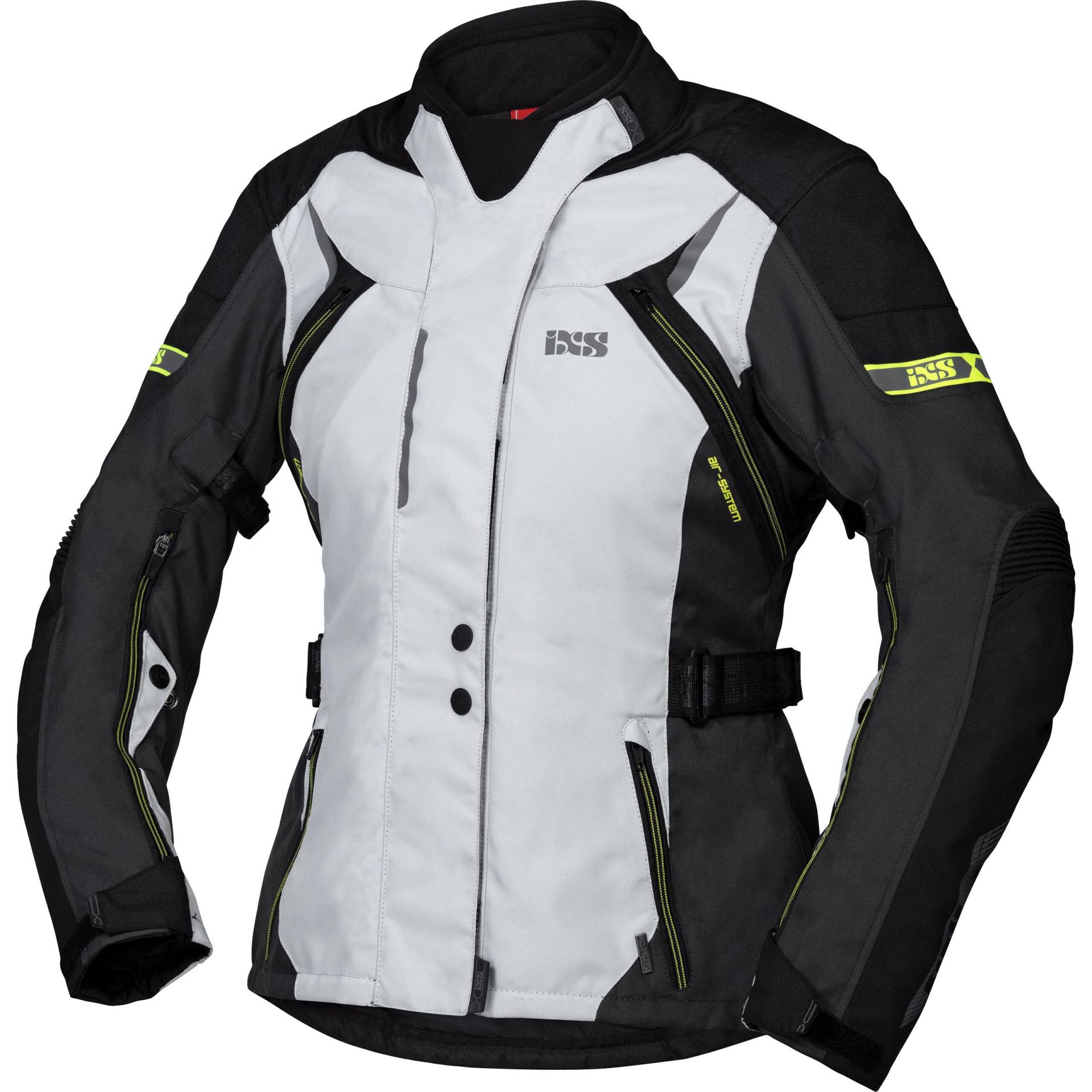 IXS Tour Liz-ST Damen Textiljacke grau/schwarz/gelb M Damen von IXS