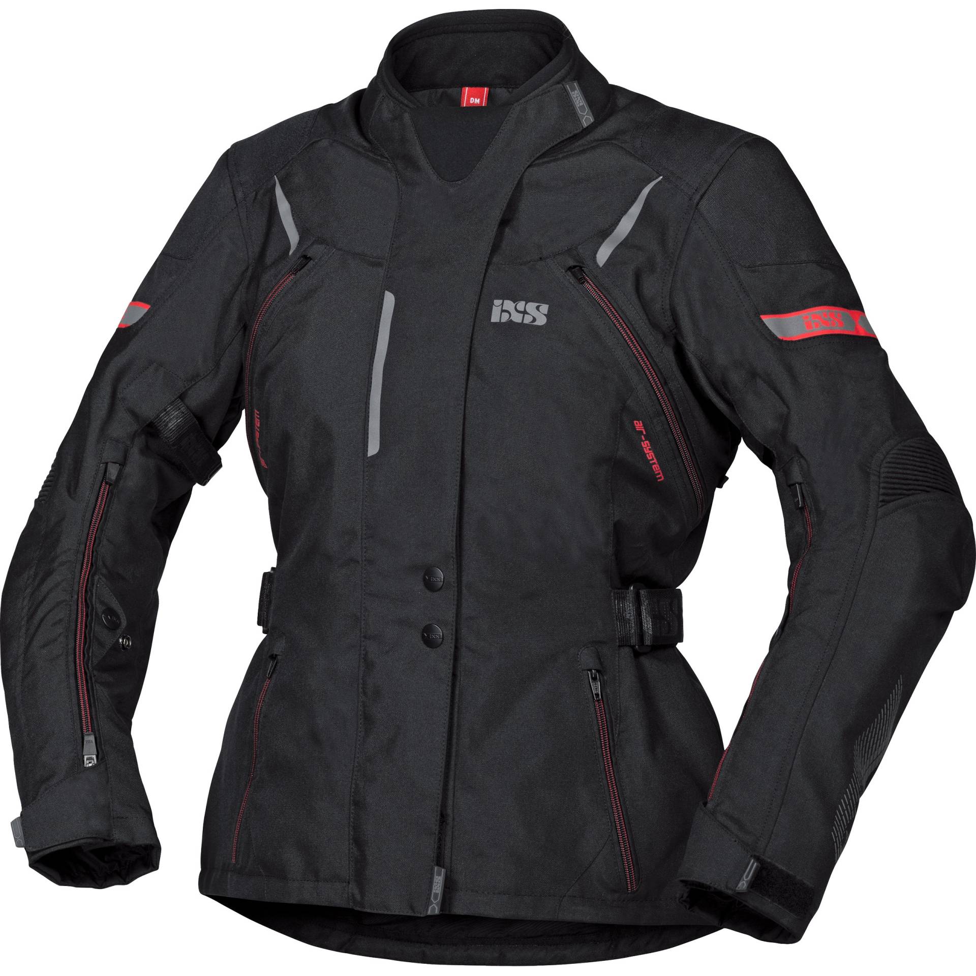 IXS Tour Liz-ST Damen Textiljacke schwarz/rot 4XL Damen von IXS