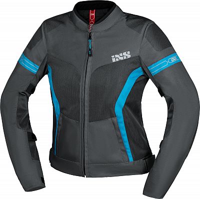 IXS Trigonis-Air, Textiljacke Damen - Dunkelgrau/Grau/Türkis - M von IXS