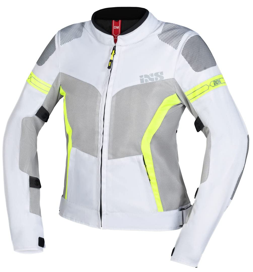 IXS Trigonis-Air Damen Motorrad Textiljacke, grau/gelb, L von IXS