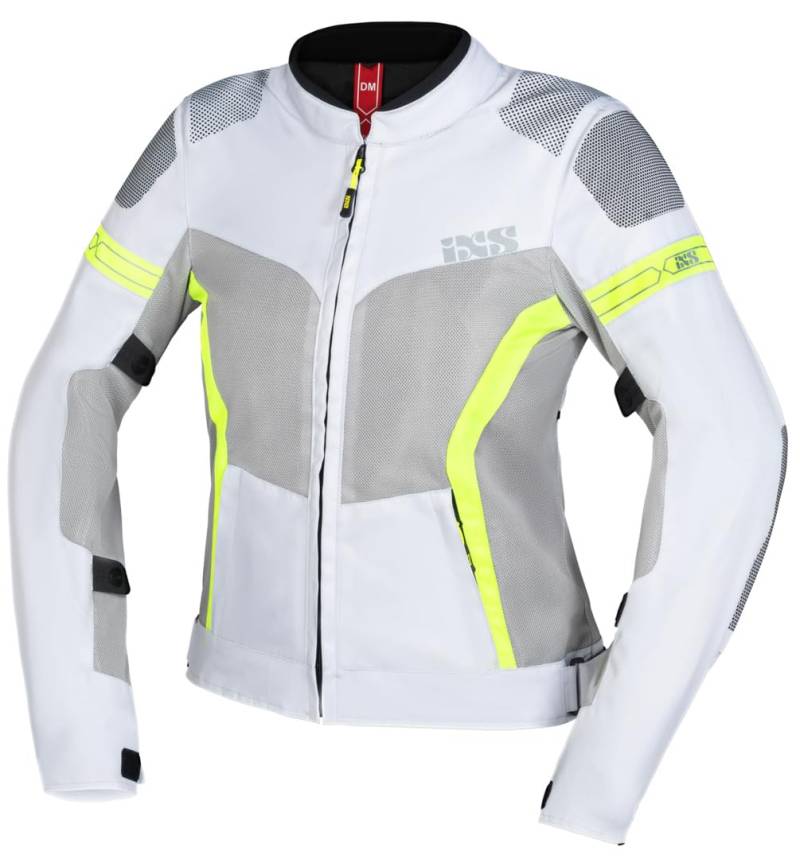 IXS Trigonis-Air Damen Motorrad Textiljacke, grau/gelb, XL von IXS