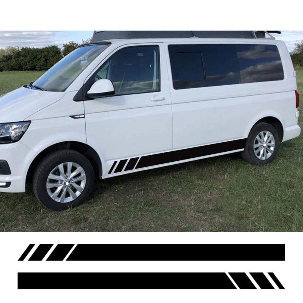 2 STÜCKE Autotür-Seitenaufkleber, Für VW Transporter T4 T5 T6 Caravelle Multivan Camper Van Vinyl Aufkleber Zubehör von IYARNOVA