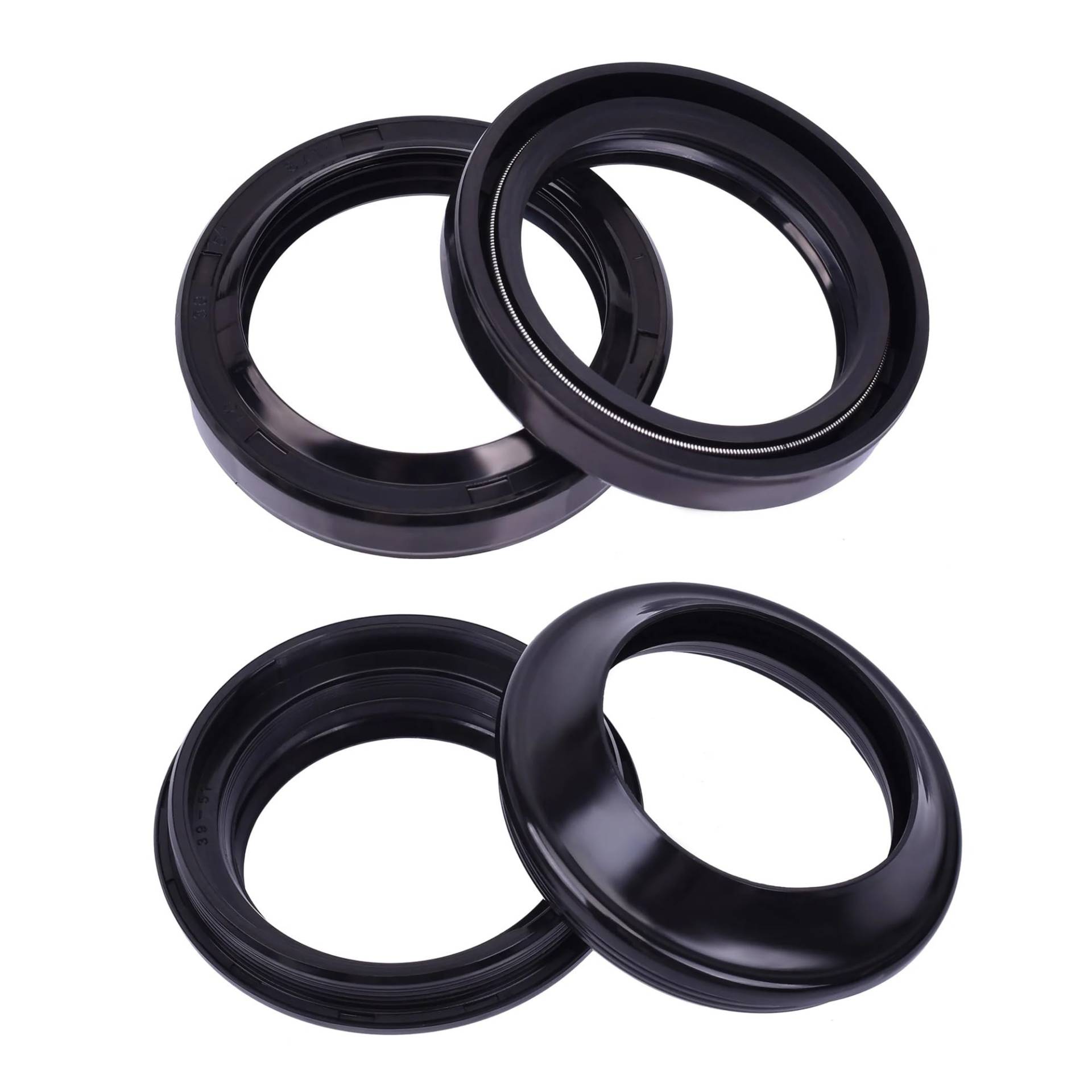 39x51x8 Motorrad 39 * 51 * 8 Vorne Gummi Stoßdämpfer Gabel Dämpfer Öl Dichtung Staub Abdeckung for VLX Steed 400 600 VLX400 VLX600(2xOil seal 2xcover) von IYARNOVA