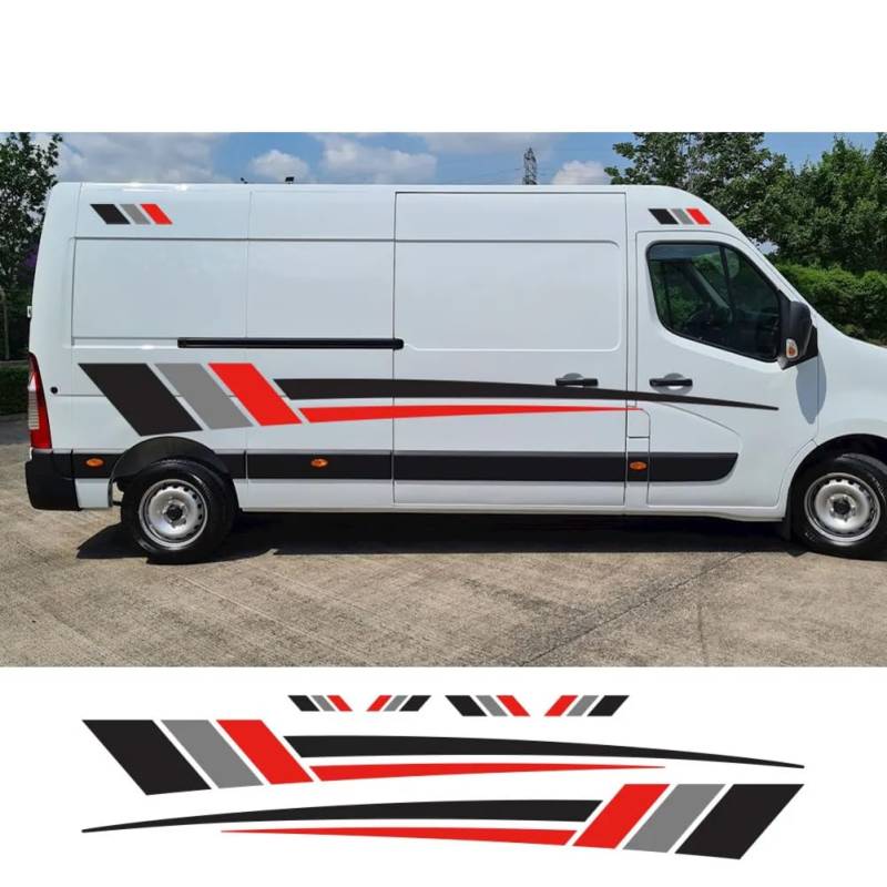 Van Camper Karosserieseitenaufkleber, Für Peugeot Boxer, Für Citroen Jumper, Für FIAT, Für Ducato Wohnmobilstreifen Grafikaufkleber Autozubehör von IYARNOVA