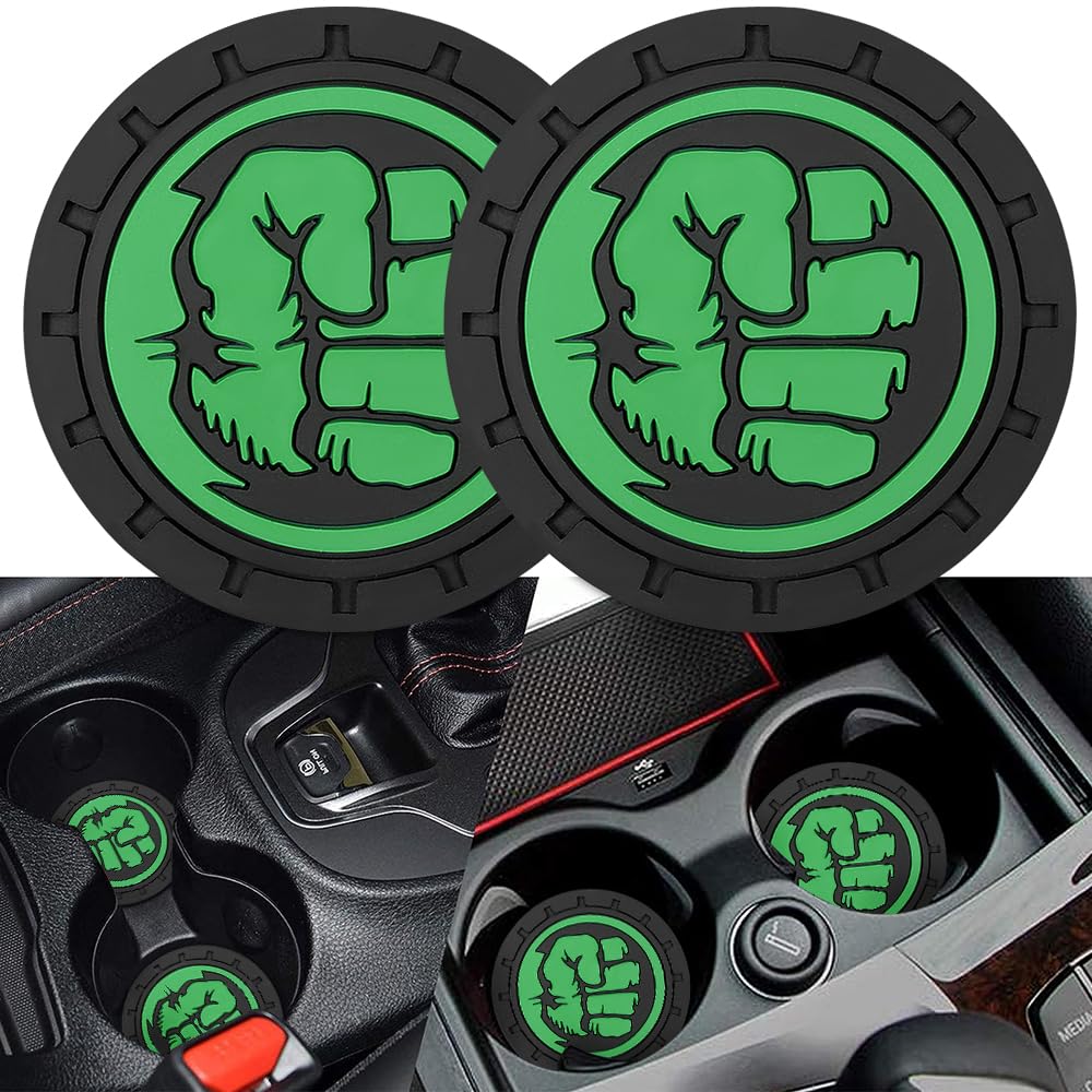 Die Hulk Auto Cup Halter Untersetzer für Marvel Fans,Die Hulk Auto Untersetzer für Auto Cup Halter,Marvel Souvenir Hulk Auto Cup Halter Einsatz,Souvenir für Marvel Fans,Auto Cup Mat,2.75'' von IYOQHJ