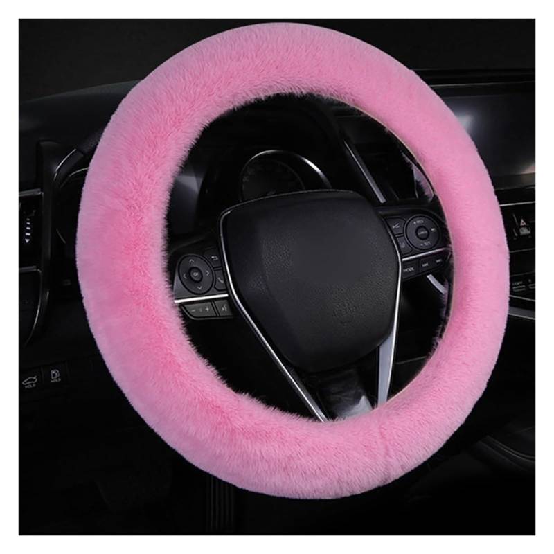 IZQLTWKR Lenkradbezüge Für Auto Lenkrad Abdeckung Universal Plüsch Griff Abdeckung Lenken Schutzhülle Lenkrad Schutz(PINK B Style) von IZQLTWKR