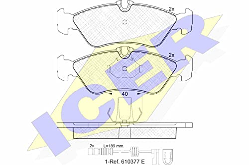 Icer Brakes 141103-203 Bremsbelagsatz, Scheibenbremse - (4-teilig) von ICER