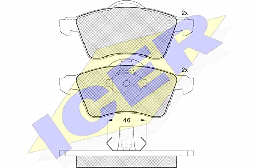 Icer Brakes 141166 Bremsbelagsatz, Scheibenbremse von ICER