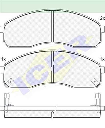 Icer Brakes 141455 Bremsbelagsatz, Scheibenbremse von ICER