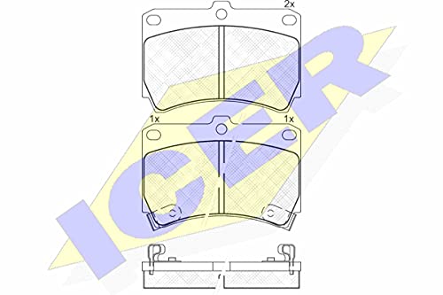 Icer Brakes 180970 Bremsbelagsatz, Scheibenbremse von ICER