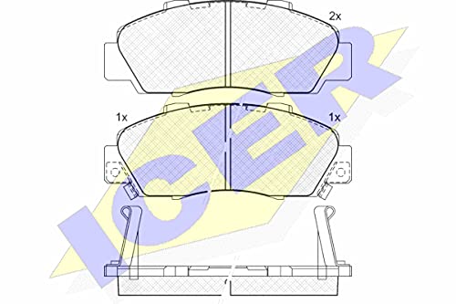 Icer Brakes 181019 Bremsbelagsatz, Scheibenbremse von ICER