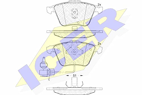 Icer Brakes 181531 Bremsbelagsatz, Scheibenbremse von ICER