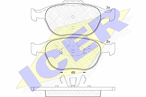 Icer Brakes 181537 Bremsbelagsatz, Scheibenbremse von ICER