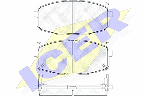 Icer Brakes 181540 Bremsbelagsatz, Scheibenbremse von ICER