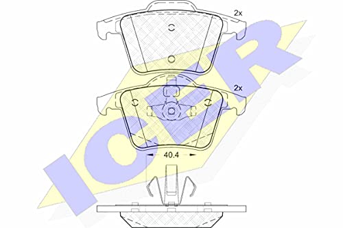 Icer Brakes 181612 Bremsbelagsatz, Scheibenbremse von ICER