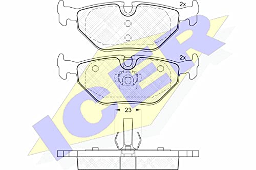 Icer Brakes 181707 Bremsbelagsatz, Scheibenbremse von ICER