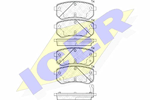 Icer Brakes 181710 Bremsbelagsatz, Scheibenbremse von ICER