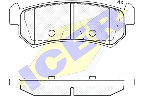 Icer Brakes 181727 Bremsbelagsatz, Scheibenbremse von ICER