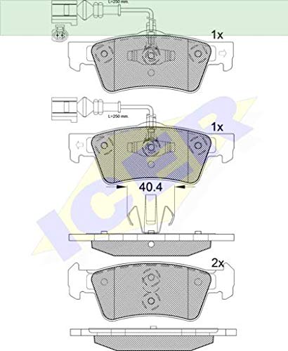 Icer Brakes 181815 Bremsbelagsatz, Scheibenbremse von ICER