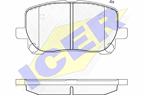 Icer Brakes 181820 Bremsbelagsatz, Scheibenbremse von ICER